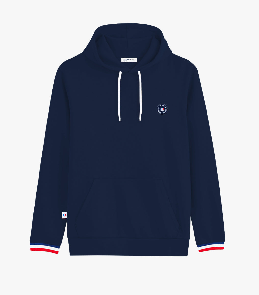 Sweat à capuche Homme Supporter Marine - Blason