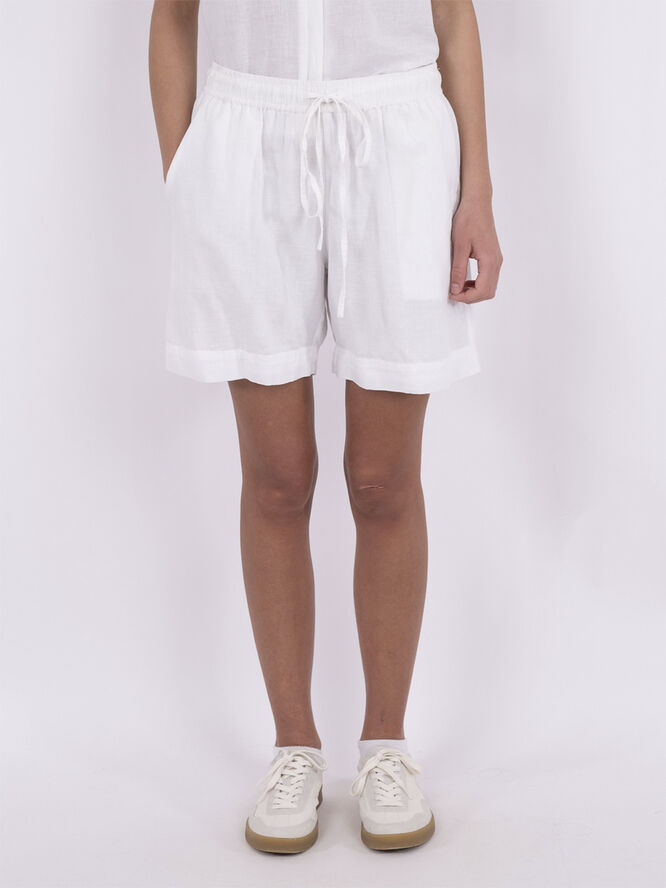 Neo Noir Shea Linen Shorts White