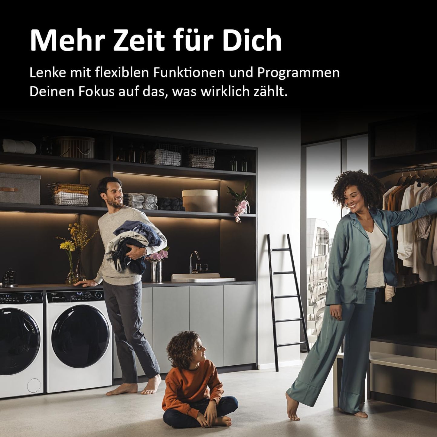 Haier I-PRO SERIE 7 HW70-B14979 I Frontlader Waschmaschine 7kg I Washing Machine mit A-Effizienz, 1.400 U/Min. & leisem Direktantrieb I Inkl. Dampffunktion, Selbstreinigungssystem & Refresh-Programm