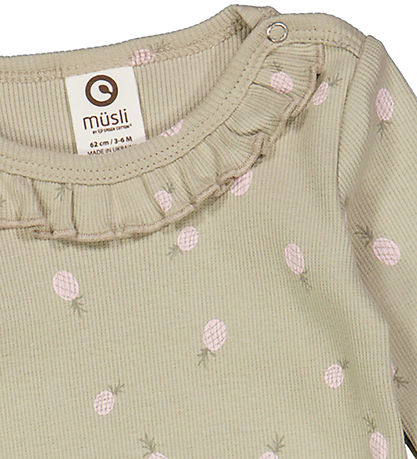 Müsli Body L/æ - Rib - Pineapple - Soft Green/Poesie Green/Mary