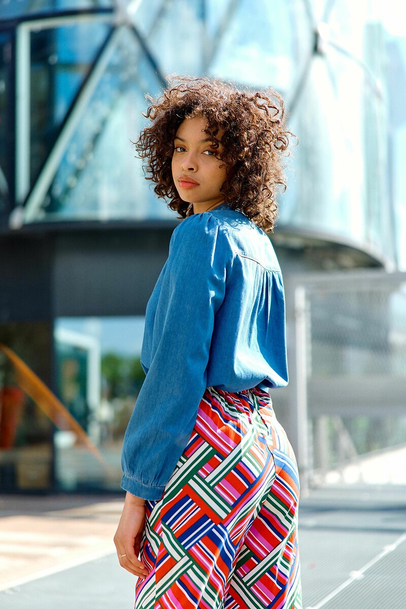 LA PETITE ETOILE<br>Blusa jeans de manga comprida BILLIE