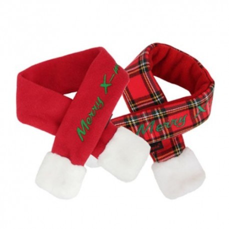 Cachecol xadrez vermelho do Papai Noel