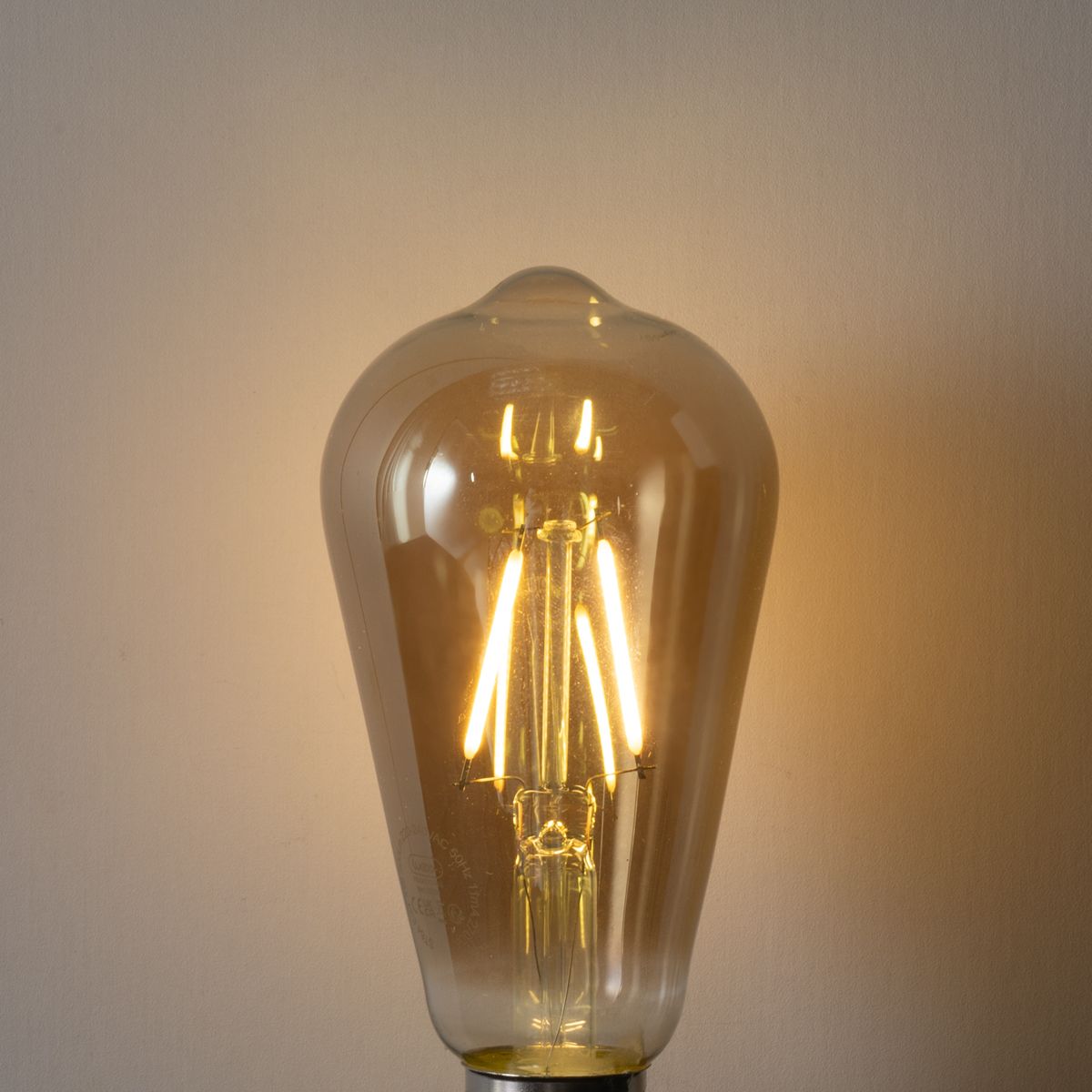 E27 dimbare LED lamp ST64 smoke 2W 200 lm 2700K