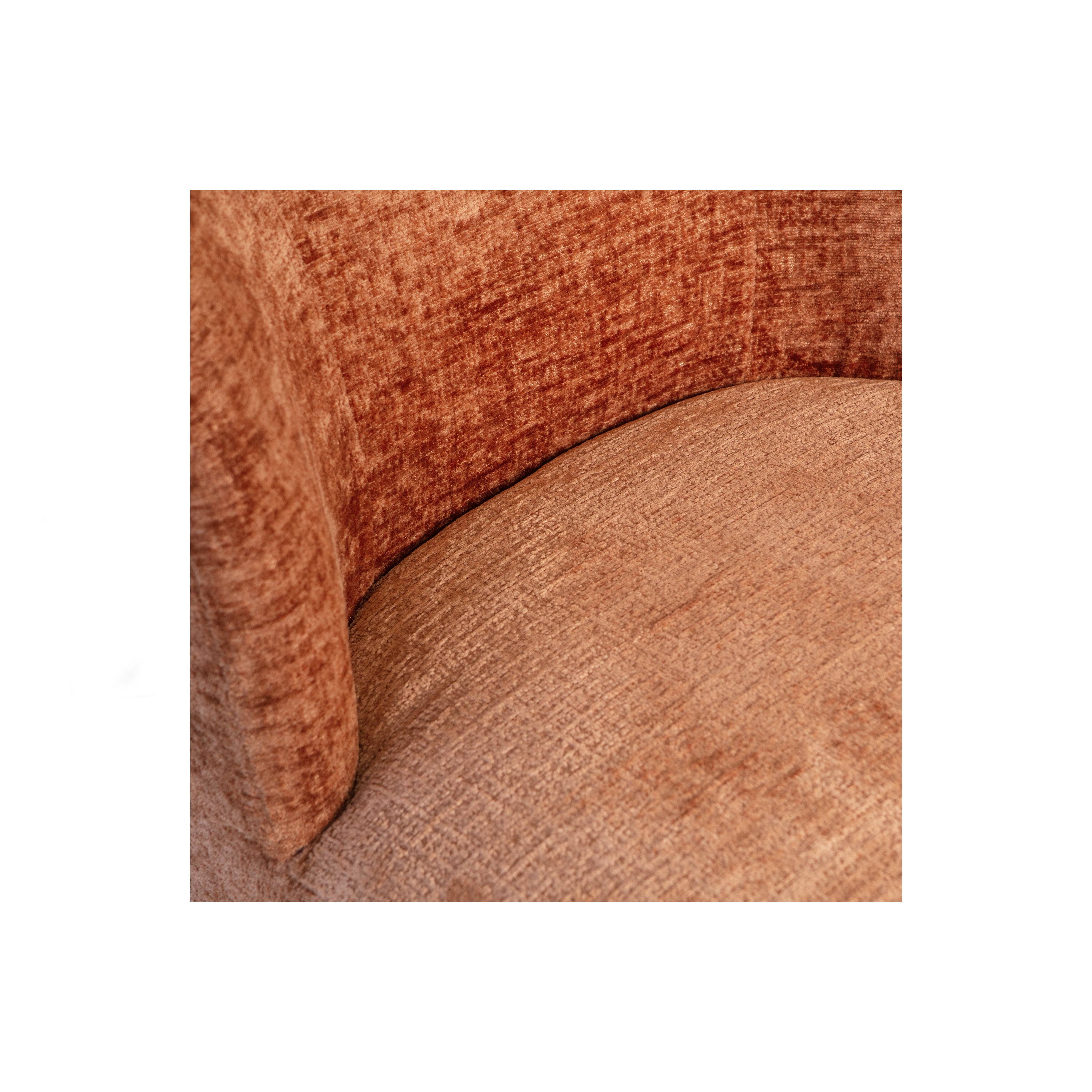 WOOOD Draaifauteuil Atty - Polyester - Terra - 75x74x65