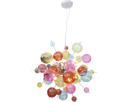 Hanglamp 10-lamp HxØ 150x65 cm kleurrijk