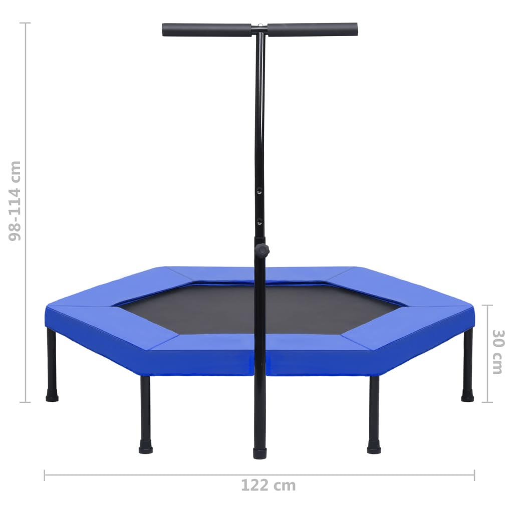 Tapete de segurança hexagonal VidaXL para trampolim de fitness, 122 cm