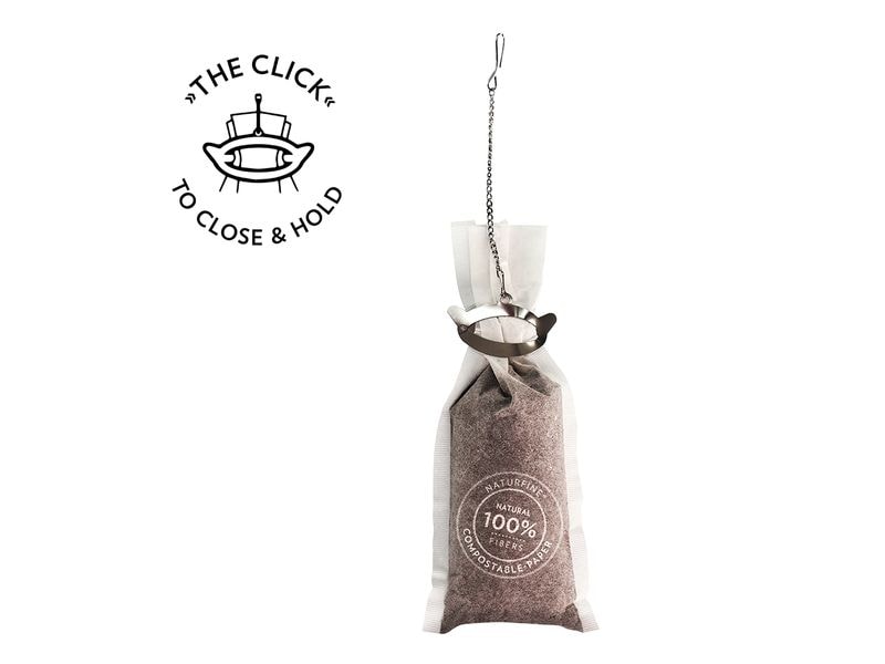 Finum Kaffeefilter Coldbrew 60 Stück Kompostierbarer Kaffeefilter mit Click Halterung