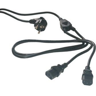 MCL MC909-3M câble électrique Noir Prise d'alimentation type E Coupleur 2 x C13