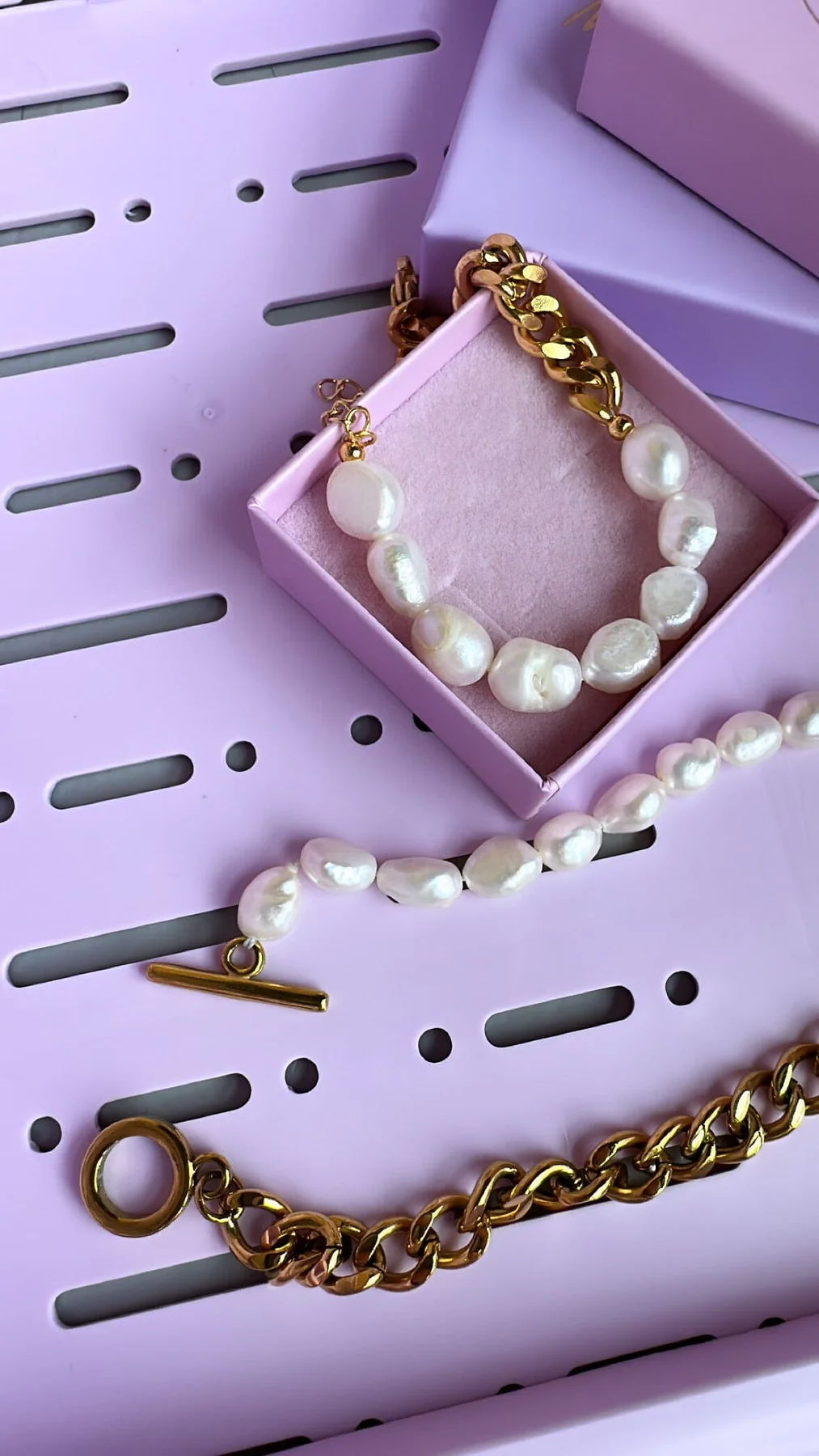 Mellow Moon Armbånd Perle & Forgyldt