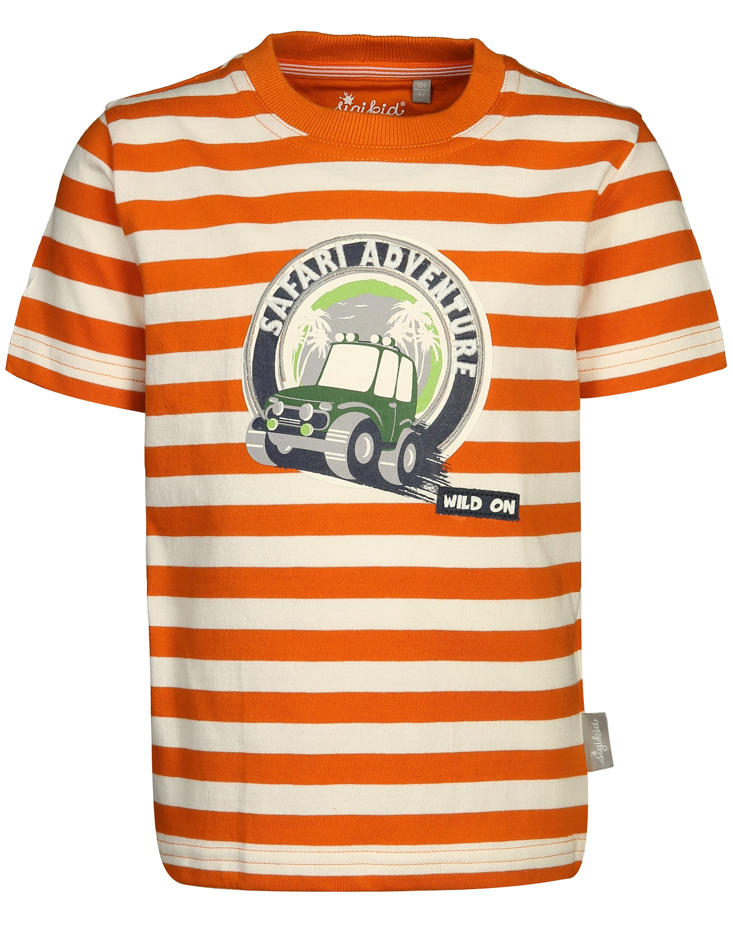 T-Shirt SAFARI ADVENTURE gestreift in orange