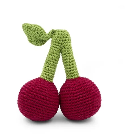 MyuM Hochet cerise en crochet