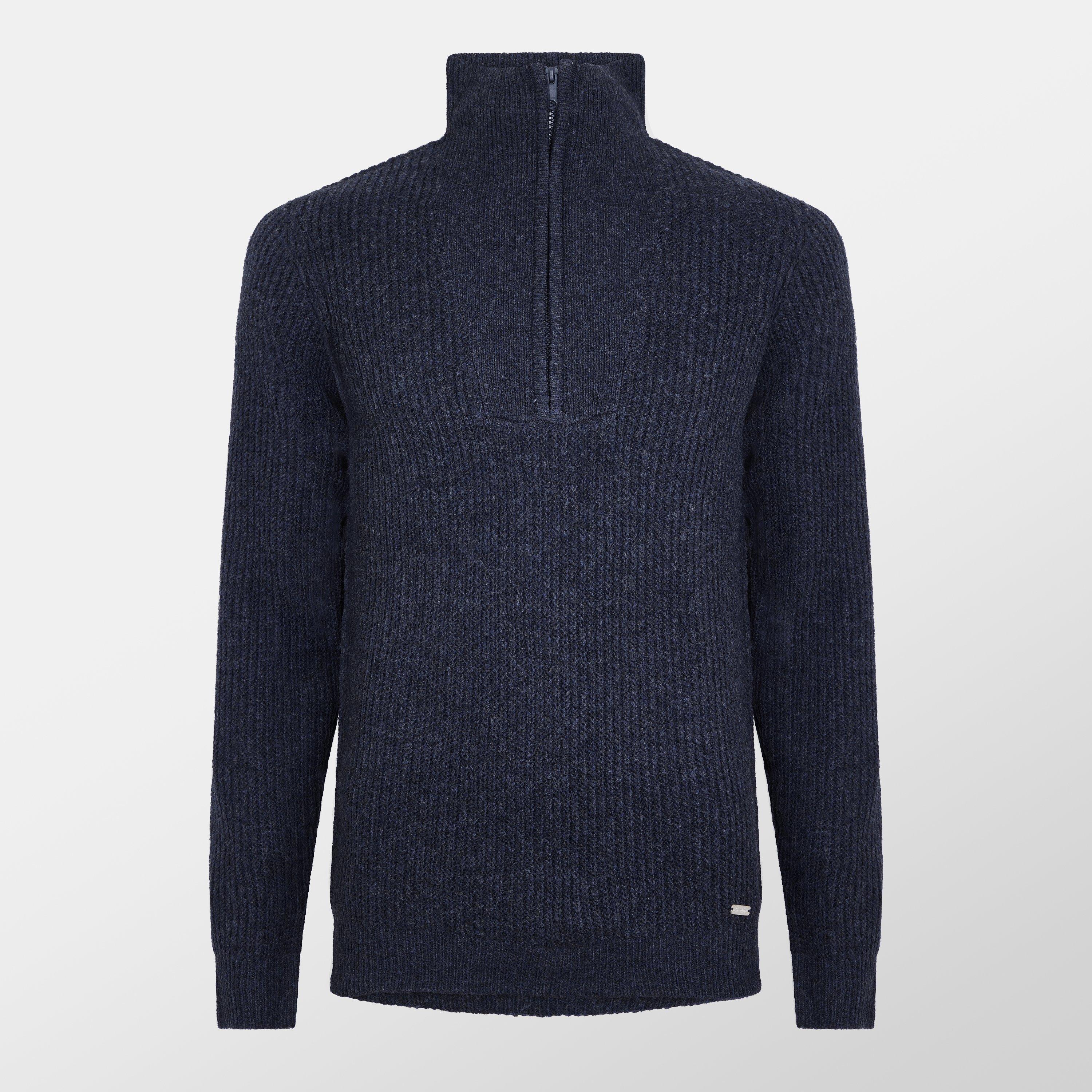 Threadbare Knitted Quarter Zip Jumper Mens