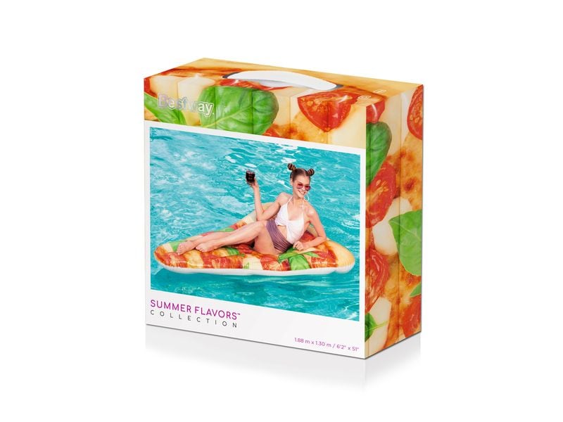 Bestway Pizza Party Lounge 188 x 130 cm Luftmatratze für Pool und Strand