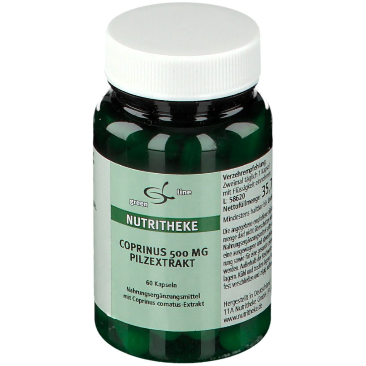 green line NUTRITHEKE COPRINIUS 500 mg PILZEXTRAKT