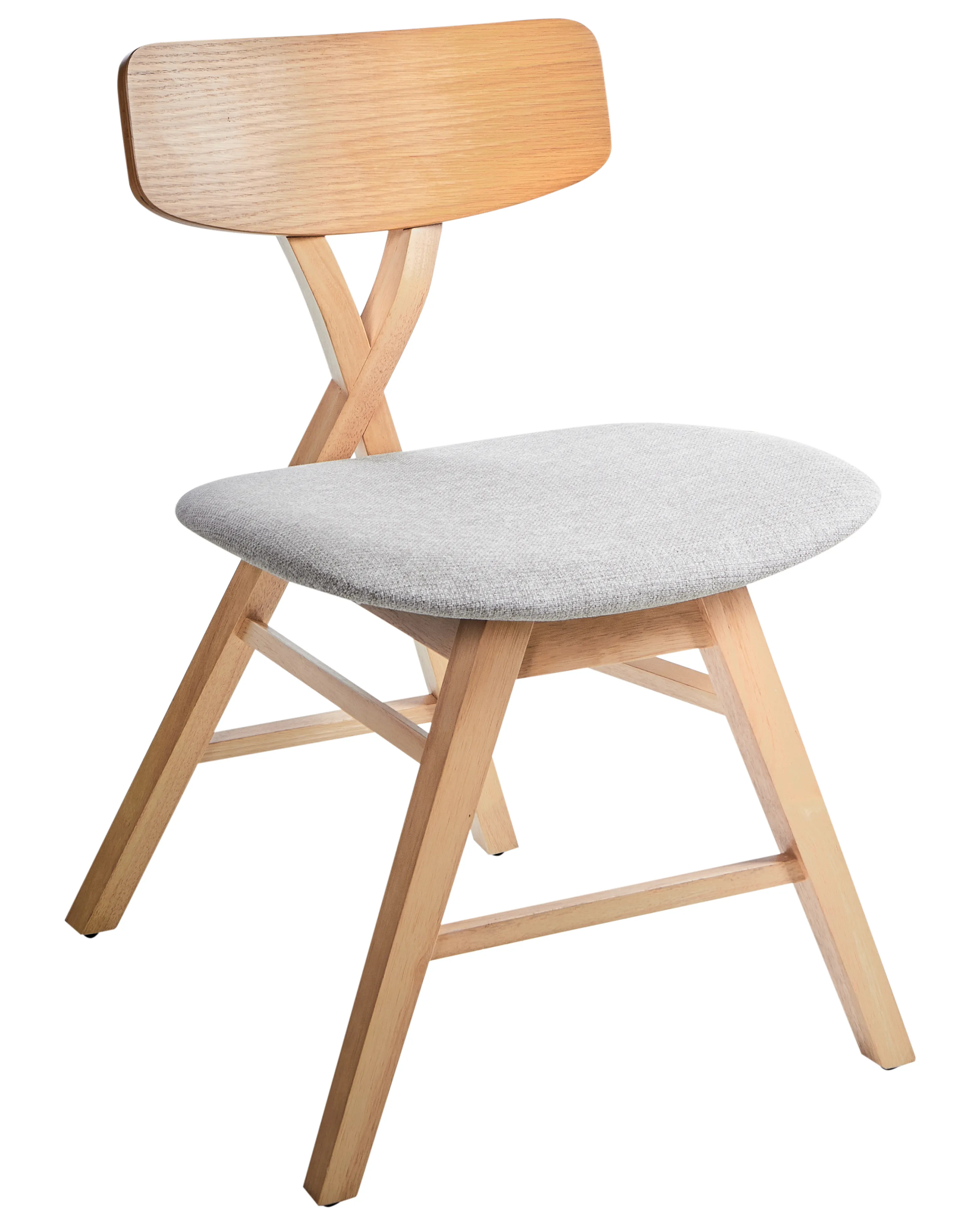 Set van 2 eetkamerstoelen LELAND Hout Lichtbruin
