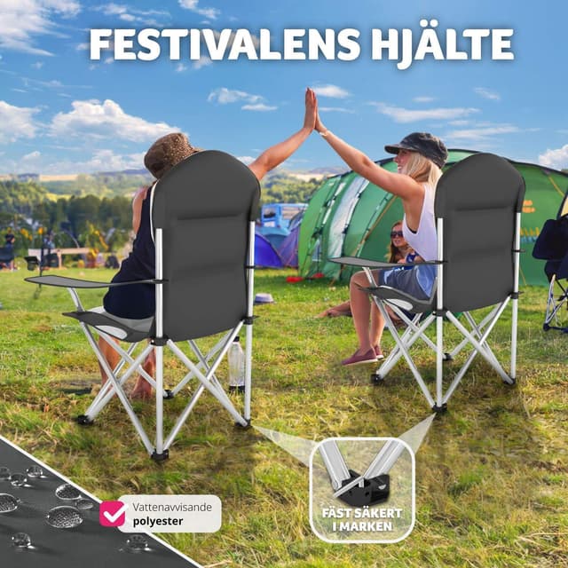 2 Campingstole polstret