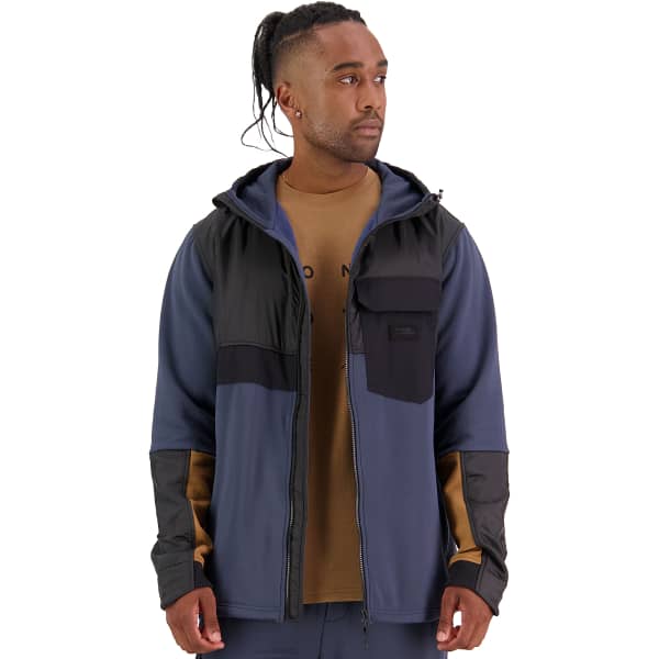 Veste polaire MONS ROYALE M DECADE MID HOODY BLOC MIDNIGHT/BLACK