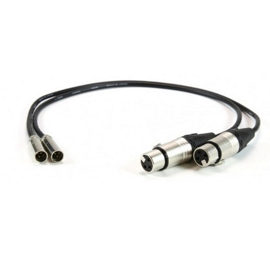 Audio-Kabel Adapter MiniXLR Mini XLR - XLR 0.5 mMiniXLR-Adapterkabel im 2er-Set