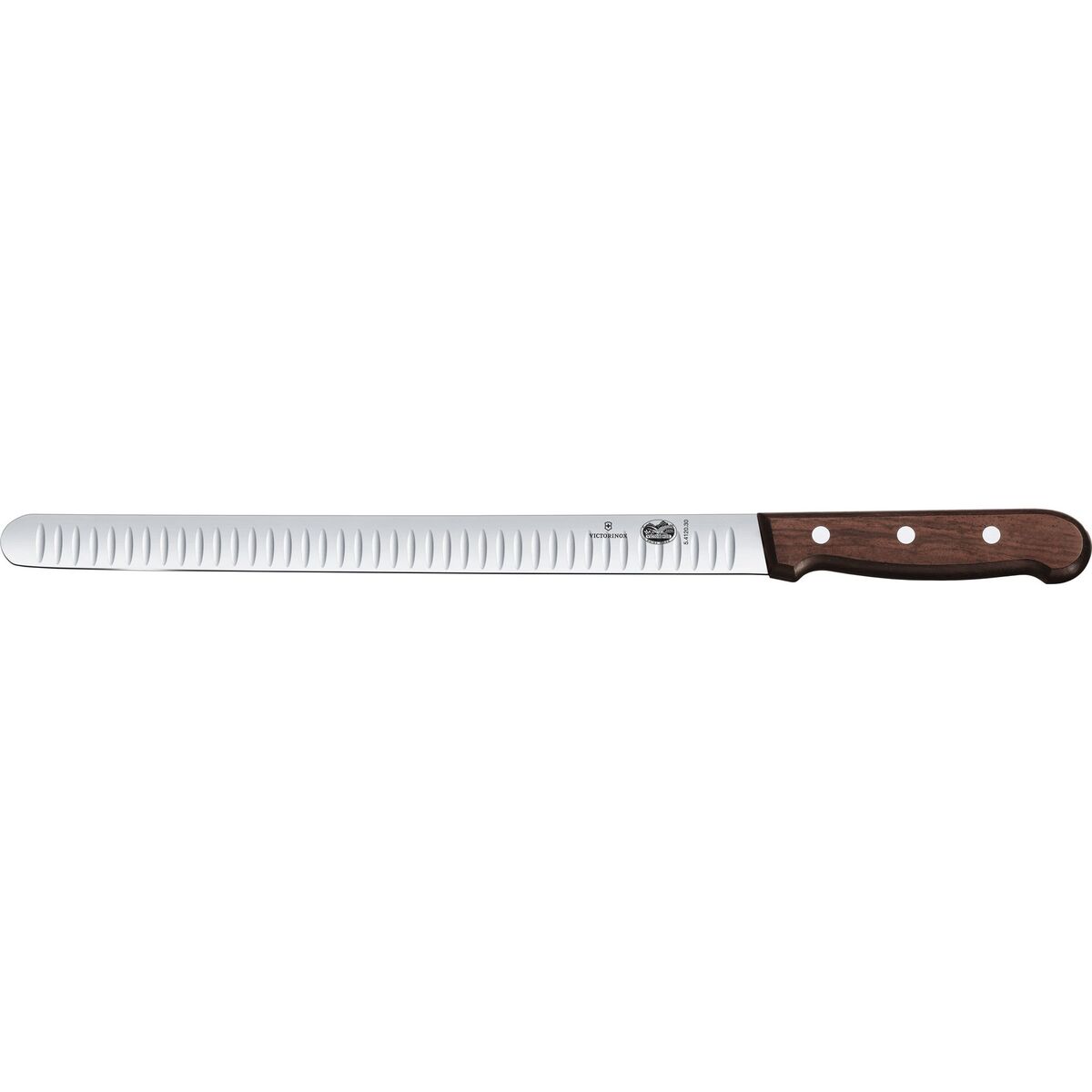 Laks og Skinkekniv Riflet 30 cm maple wood