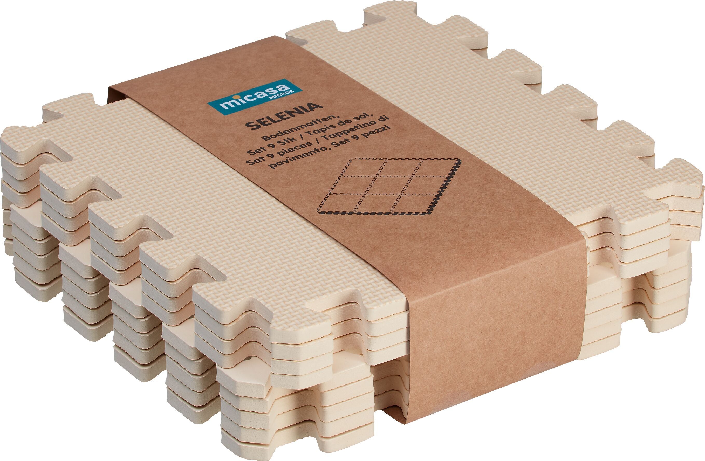 SELENIA Bodenmatte - Beige / B: 31.3 cm x T: 31.3 cm x H: 0.9 cm
