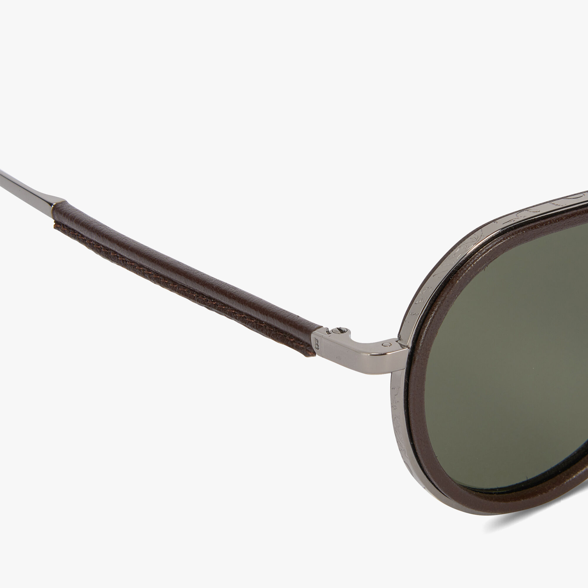 Lunettes De Soleil Centaury En Metal Et Cuir