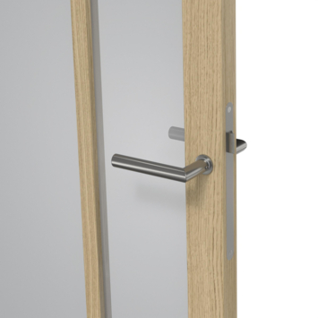 Arne & Bodil binnendeur ABE108 rook glas - licht eiken houtlook afwerking