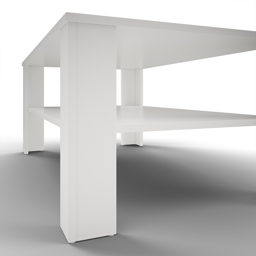 VICCO Couchtisch Weiß 100 x 60 cm - Wohnzimmertisch Beistelltisch Holztisch