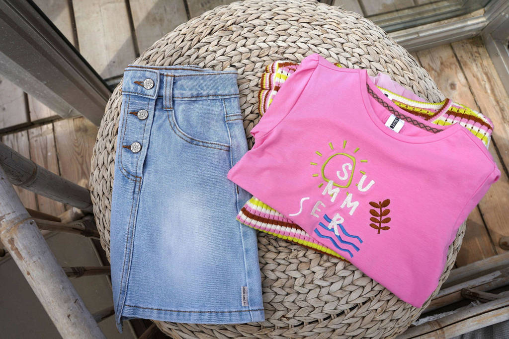 B.Nosy T-shirt met printopdruk zoetroze