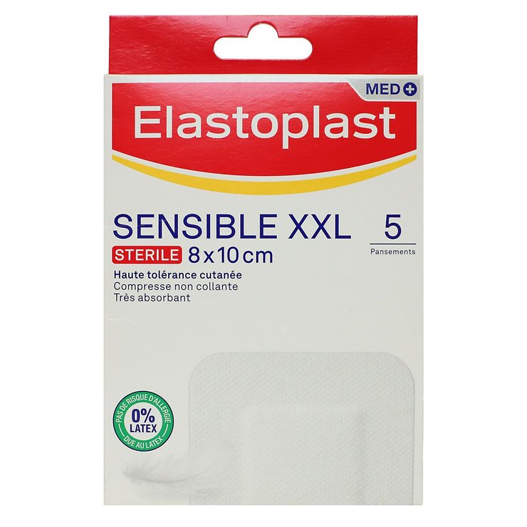 Med+ 5 pansements Sensible XXL stériles 8x10cm
