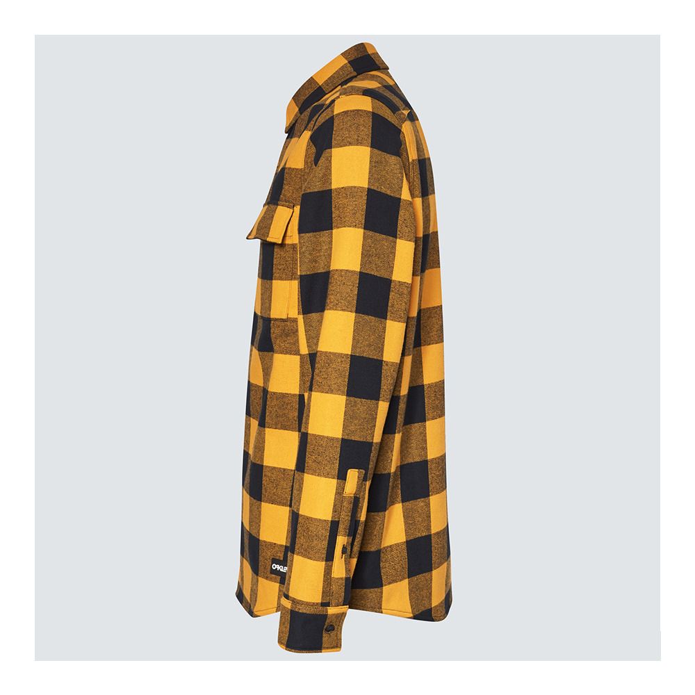 Oakley BEAR COZY FLANNEL - Chemise Homme amber yellow/black check