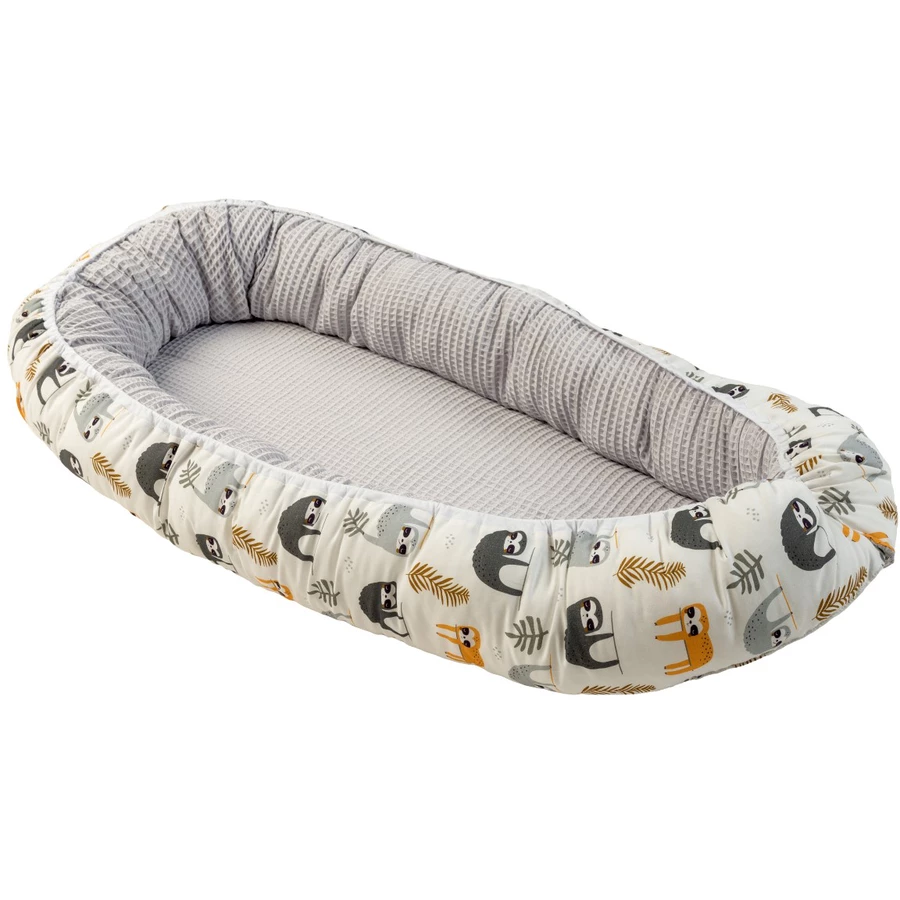 Ullenboom Kuschelnest Waffelpique Grau Faultier 55 x 95 cm