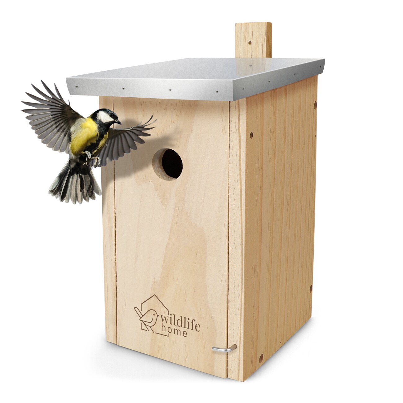 WILDLIFE HOME Nistkasten mit Metalldach 32mm Einflugloch