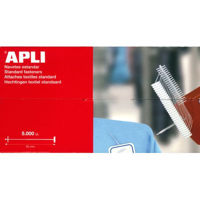 Apli Agipa - 5000 attaches fines 50 mm - pour pistolet d'étiquetage textile