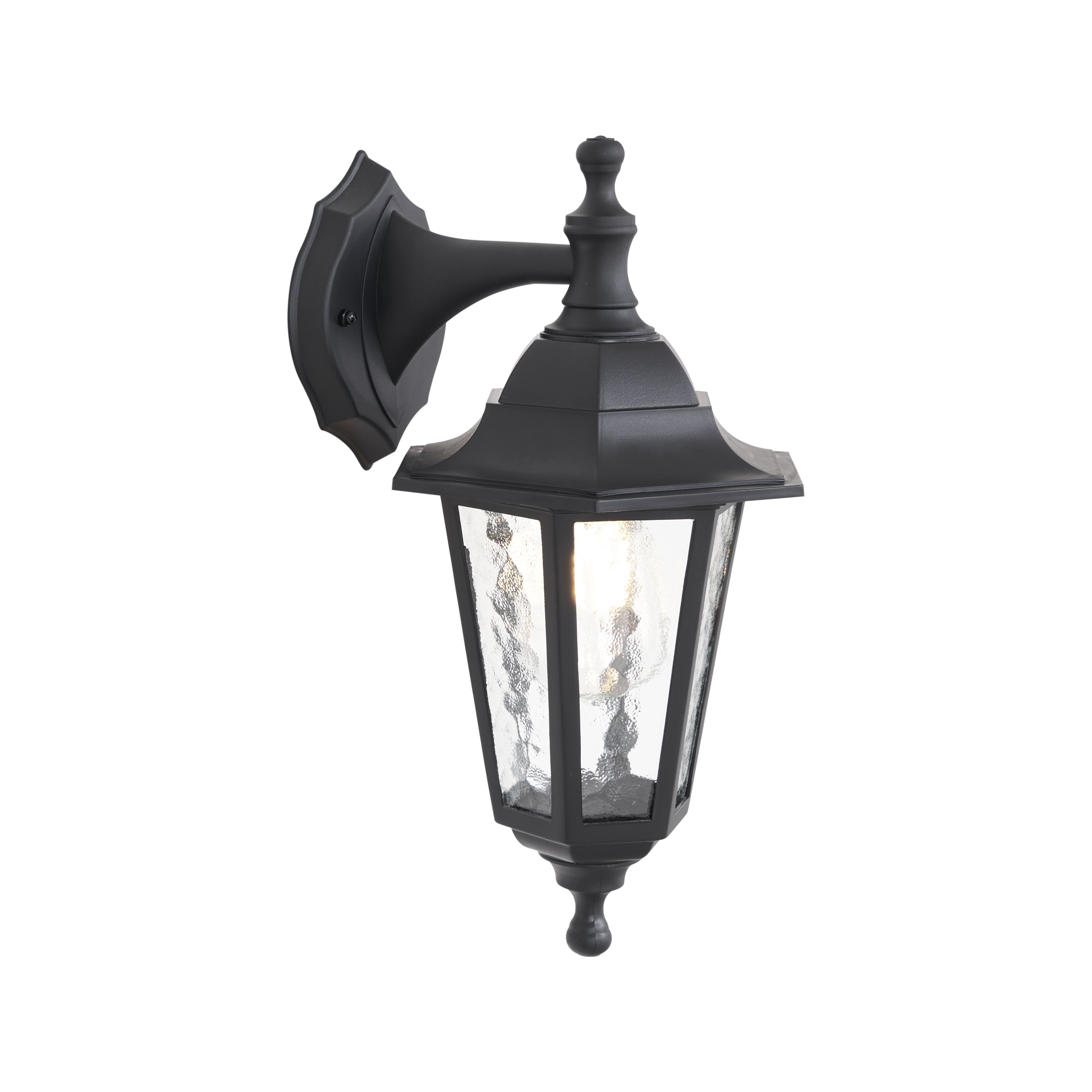 Klassieke buiten wandlamp zwart IP44 - New Haven Hammered