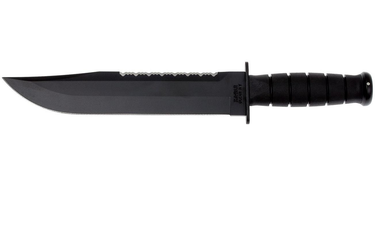 KA-BAR Big Brother 2211 deels gekarteld, Kraton, lederen foedraal