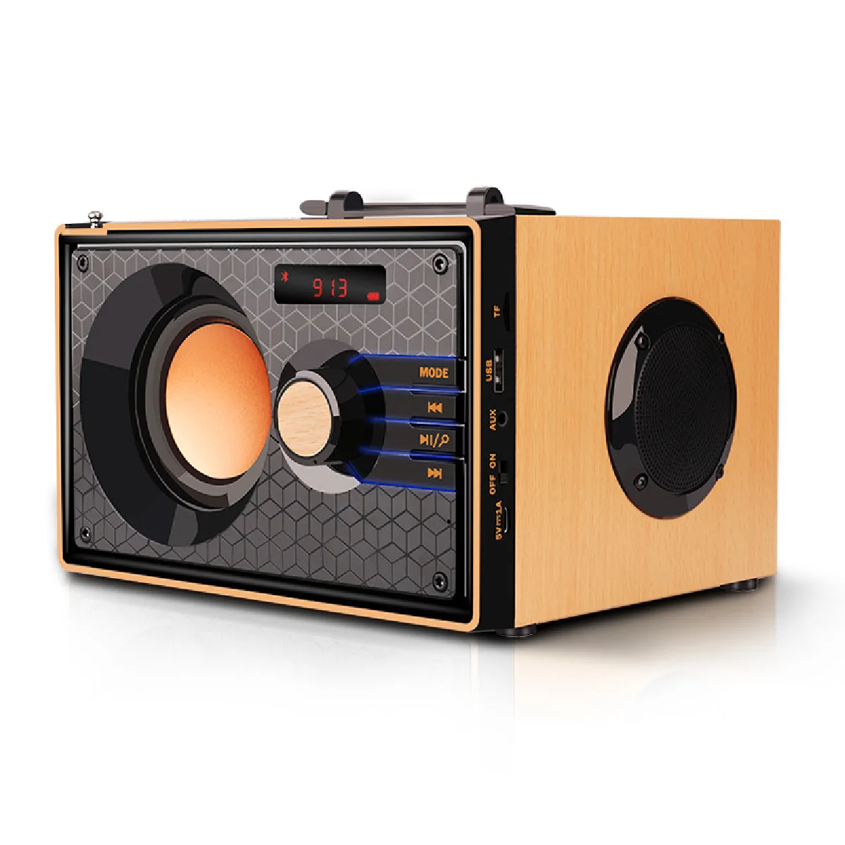 Universal Haut-parleur Bluetooth bois avec subwoofer