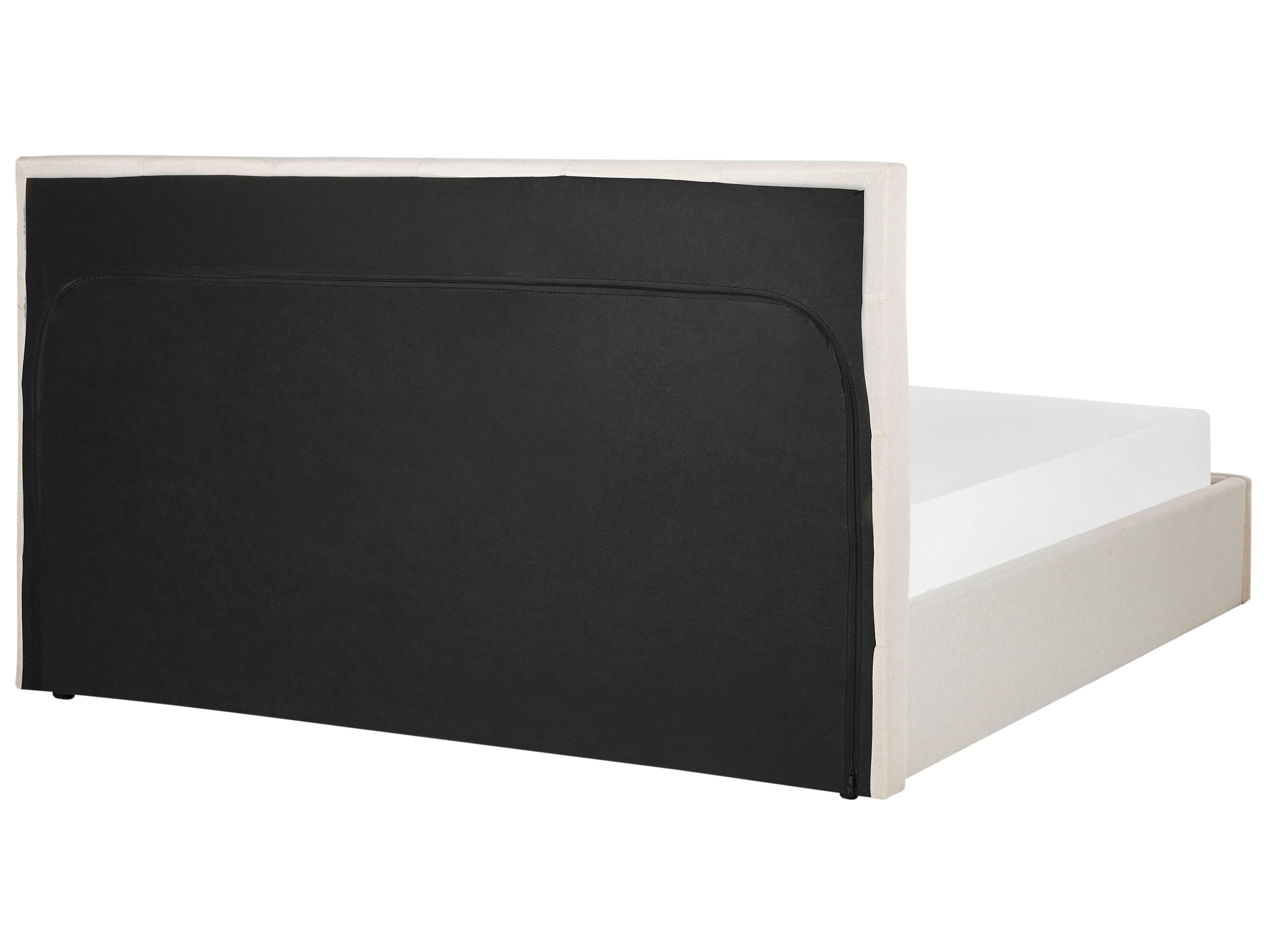 Bed met opbergruimte Stof VION 180 x 200 cm Beige