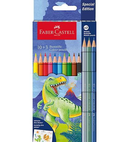 Faber-Castell Buntstifte - 10+3 st. - Dinosaur Metallic