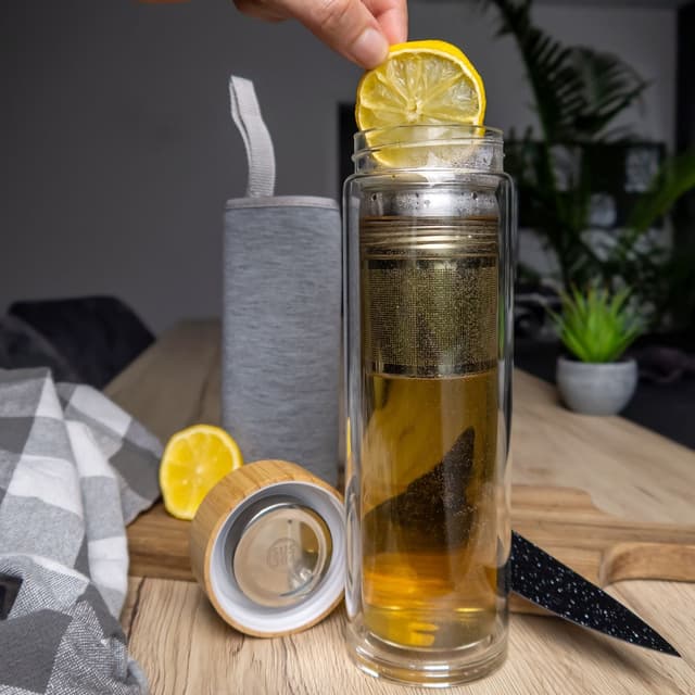 Termoflaske 450 ml Teflaske med infusionsfilter