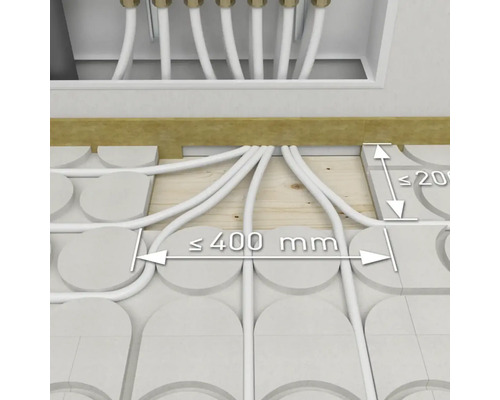 Fermacell Therm25 vloerverwarmingselement van gipsvezelplaat met langs- en afbuiggroeven 1000 x 500 x 25 mm