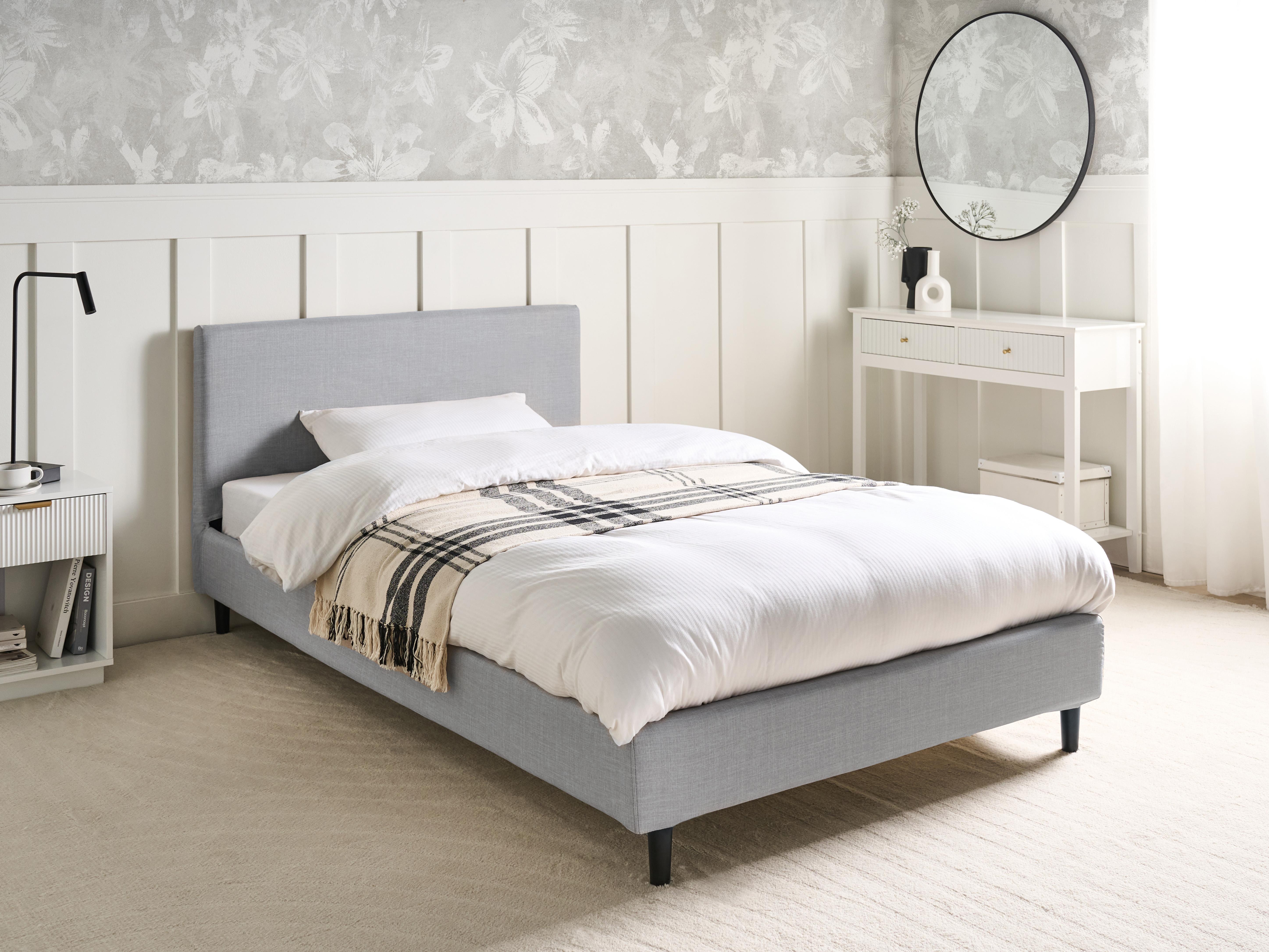 Bed Stof FITOU 120 x 200 cm Lichtgrijs
