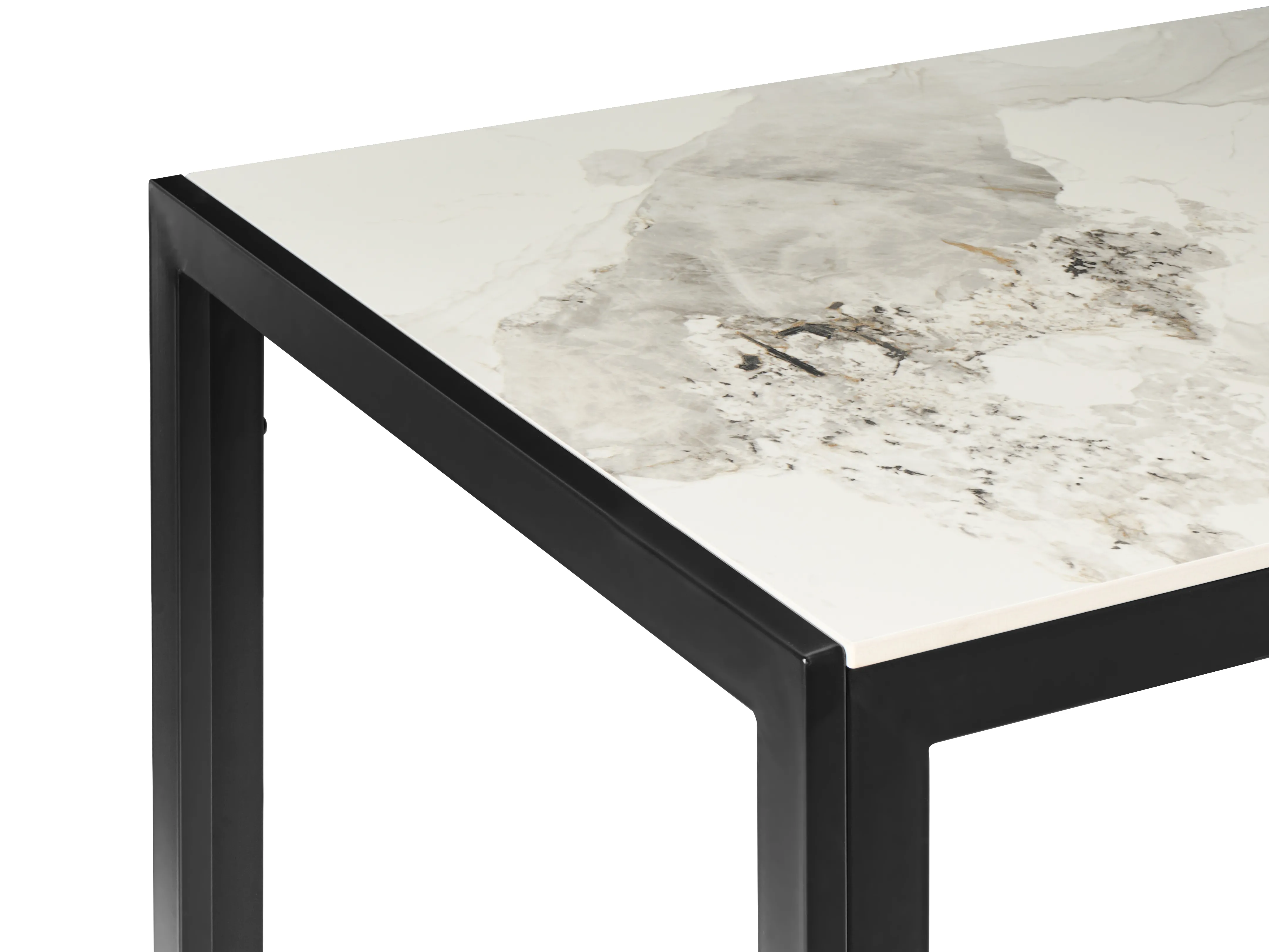 Eettafel CLARENCE Wit marmer 70 cm Keramiek 120 cm