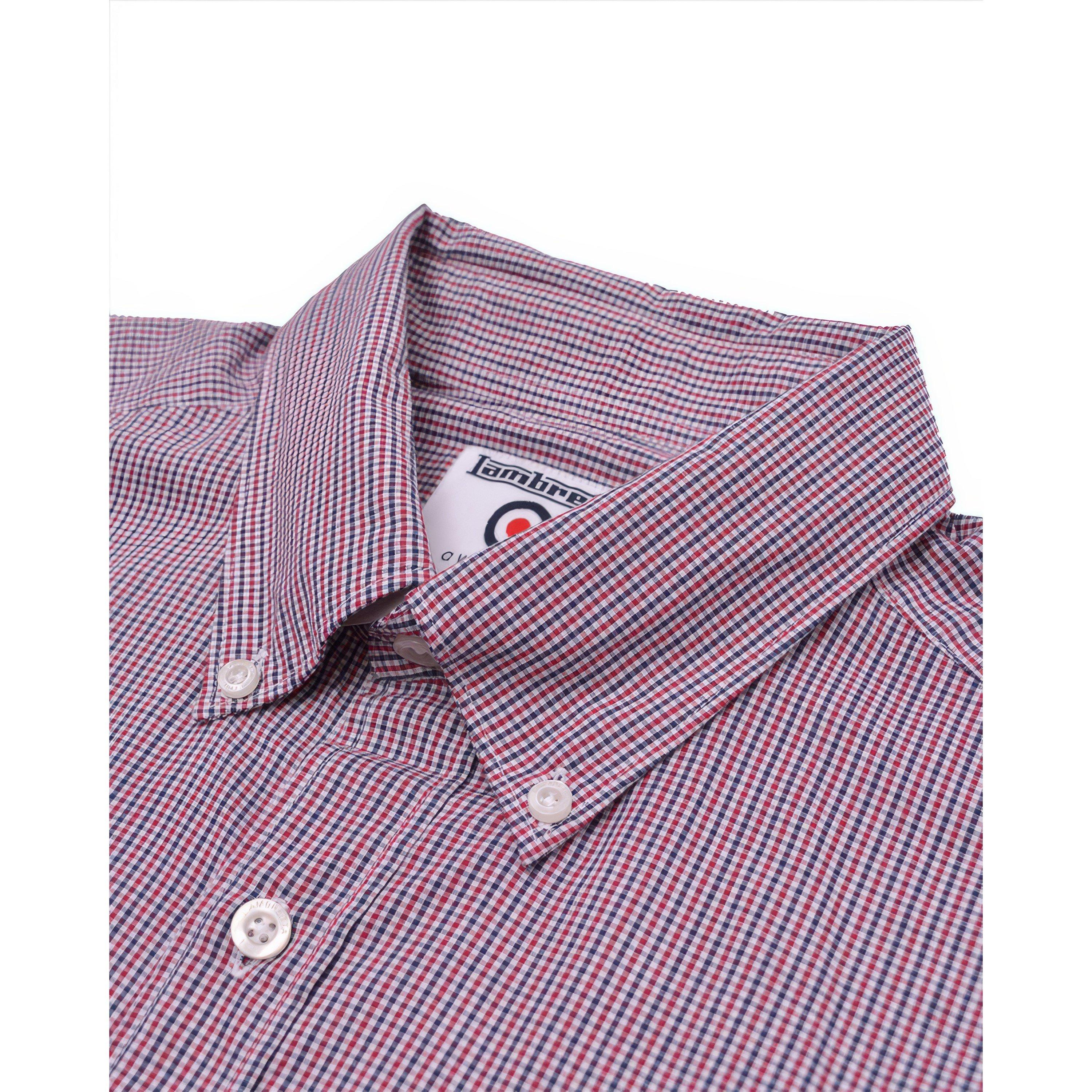 Lambretta Long Sleeve Gingham Check Shirt