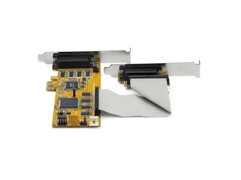 StarTech.com 8-Port PCI Express RS232 Serial Adapter Card, PCIe RS232 Serial Card, 16C1050 UART, Low Profile Serial DB9 Controller/Expansion Card, 15kV ESD Protection, Windows/Linux - Full Profile Bracket Incl - Seriel adapter - PCIe lavprofil - RS-2