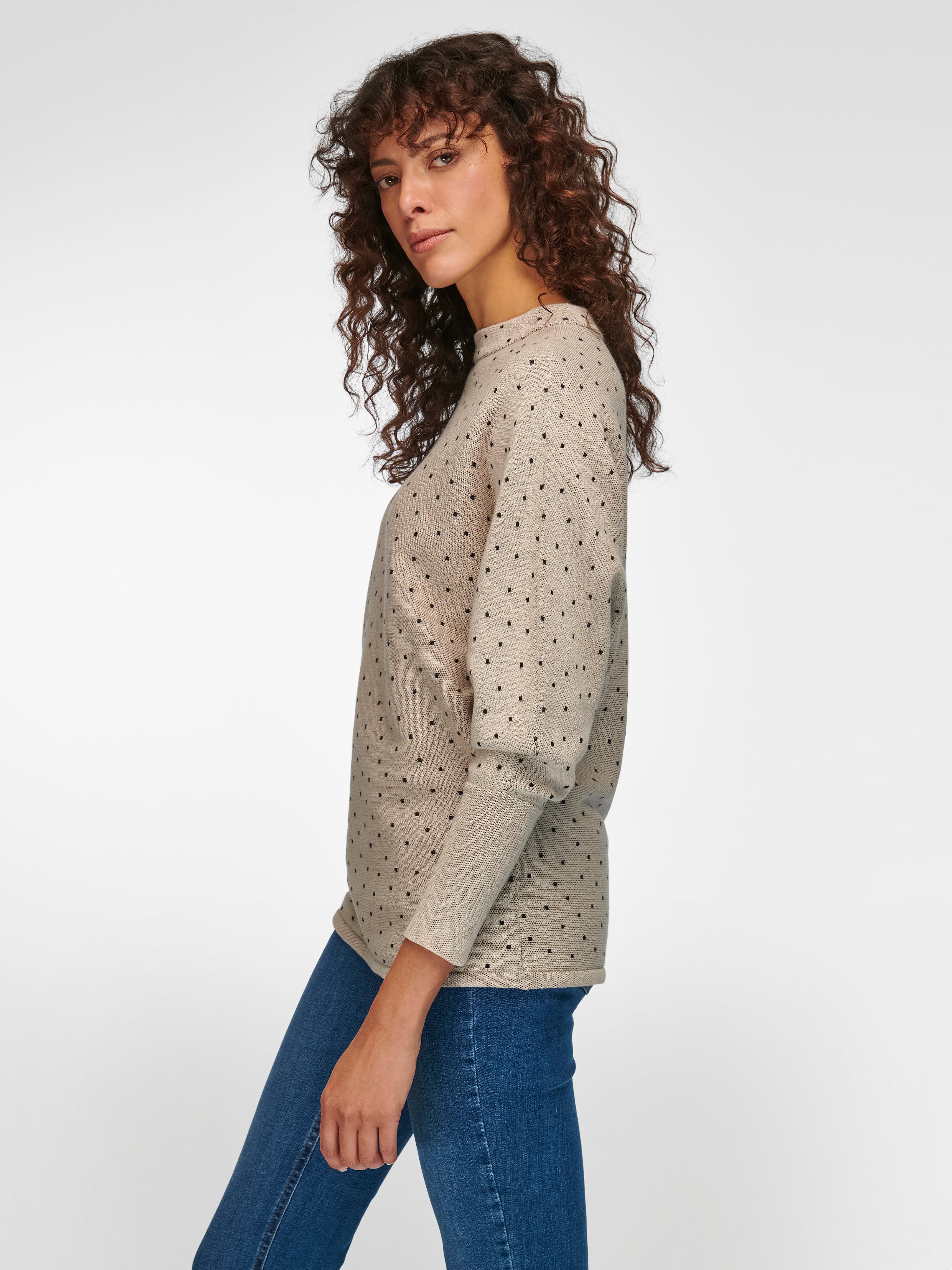 Pullover mit Stehbundkragen