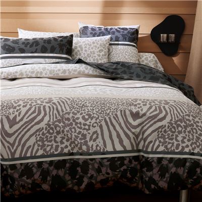 Linge de lit polycoton motif peau de bête