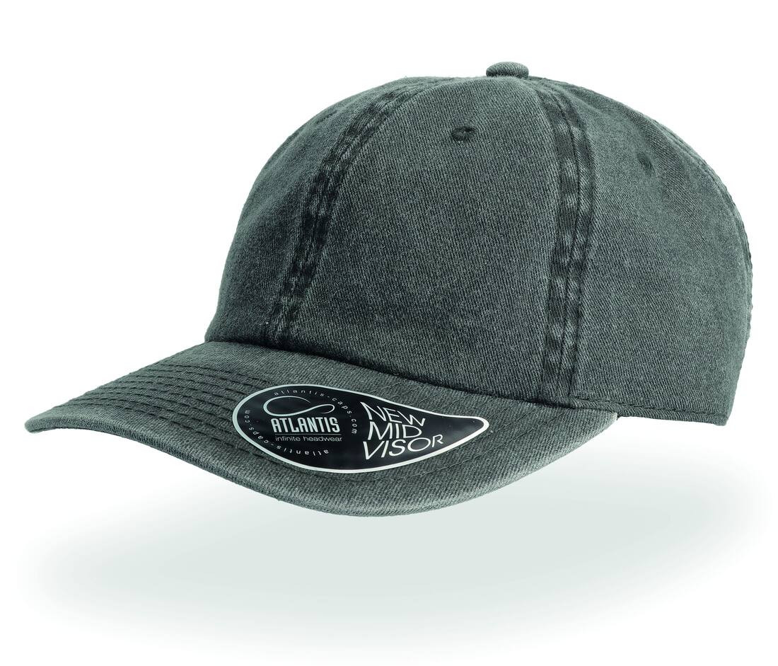 Atlantis AT056 - Casquette 6 Pans Mid Visor Délavée
