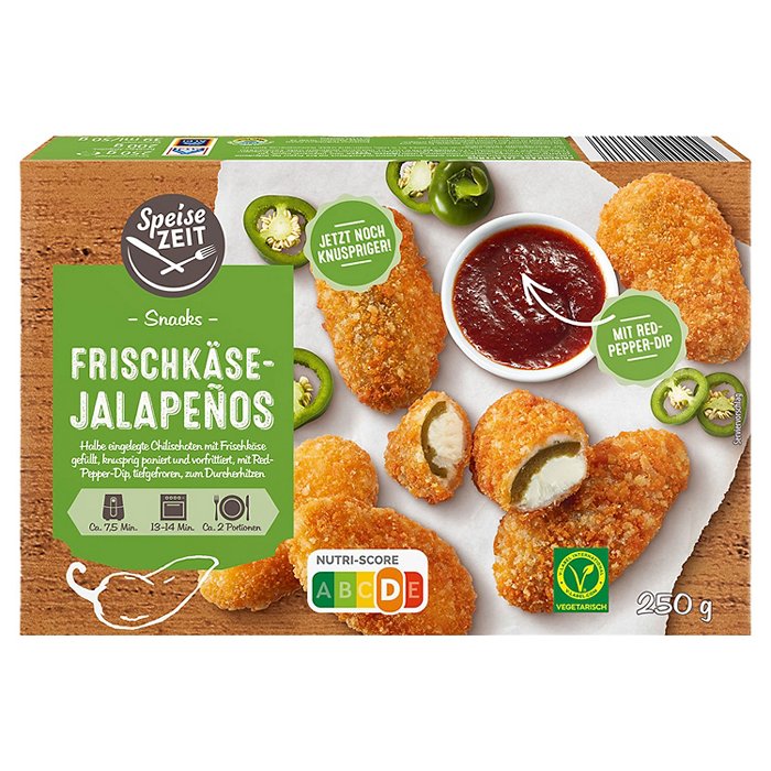 SPEISEZEIT Snacks Classic 250 g, Frischkäse-Jalapenos