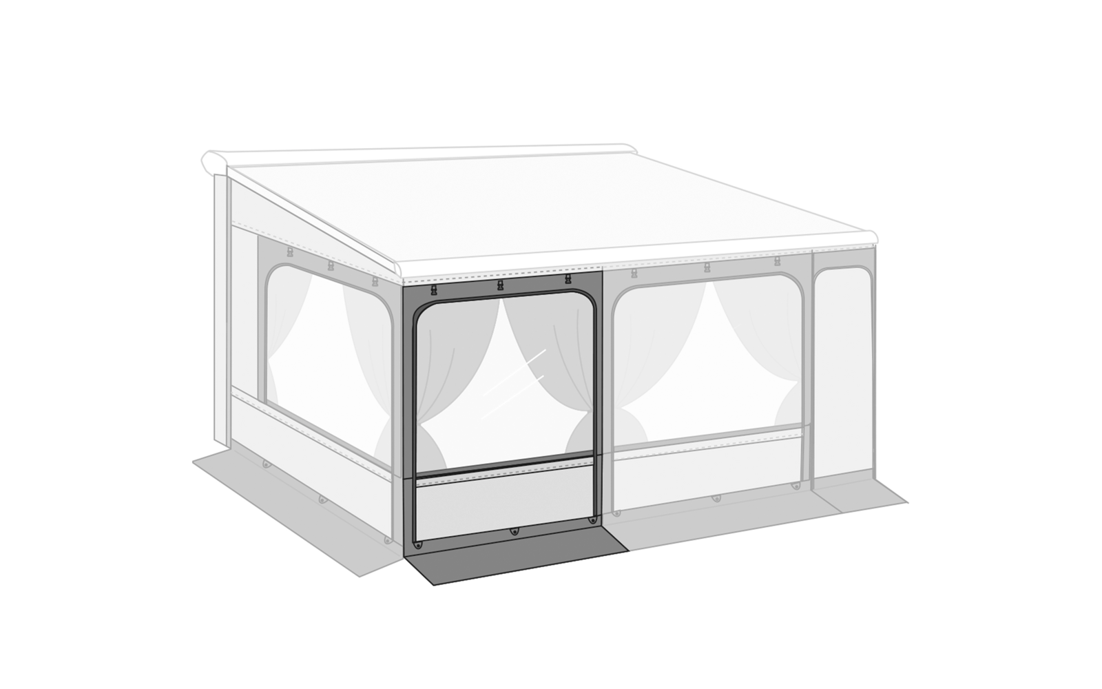 Fiamma Front Panel Ersatzfrontwand für Privacy Room Vorzelte 25 cm