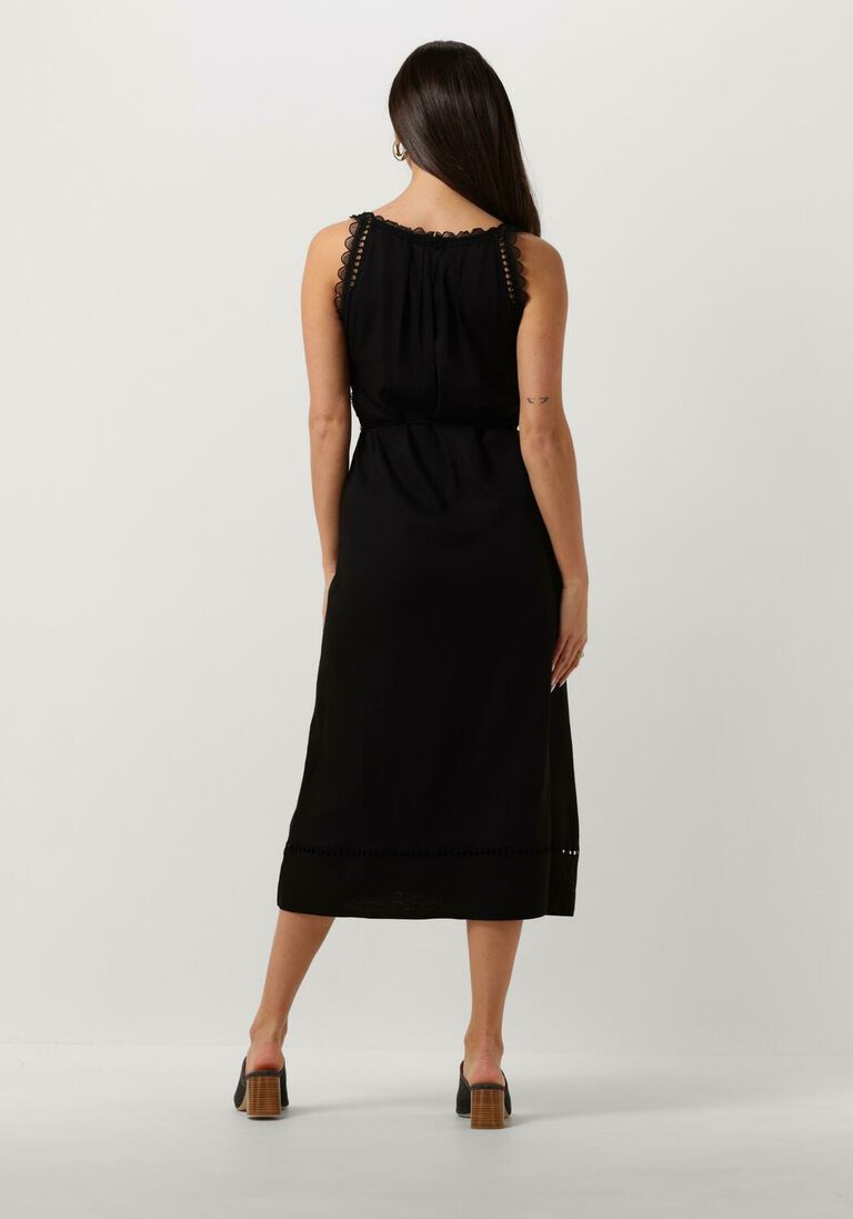 SUNCOO zwarte suncoo midi jurk cristy